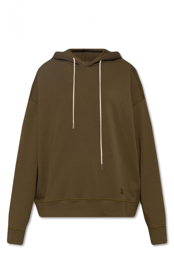 SchaferandweinerShops Grenada Jil Sander asymmetric pleated top Hoodie with logo JIL SANDER